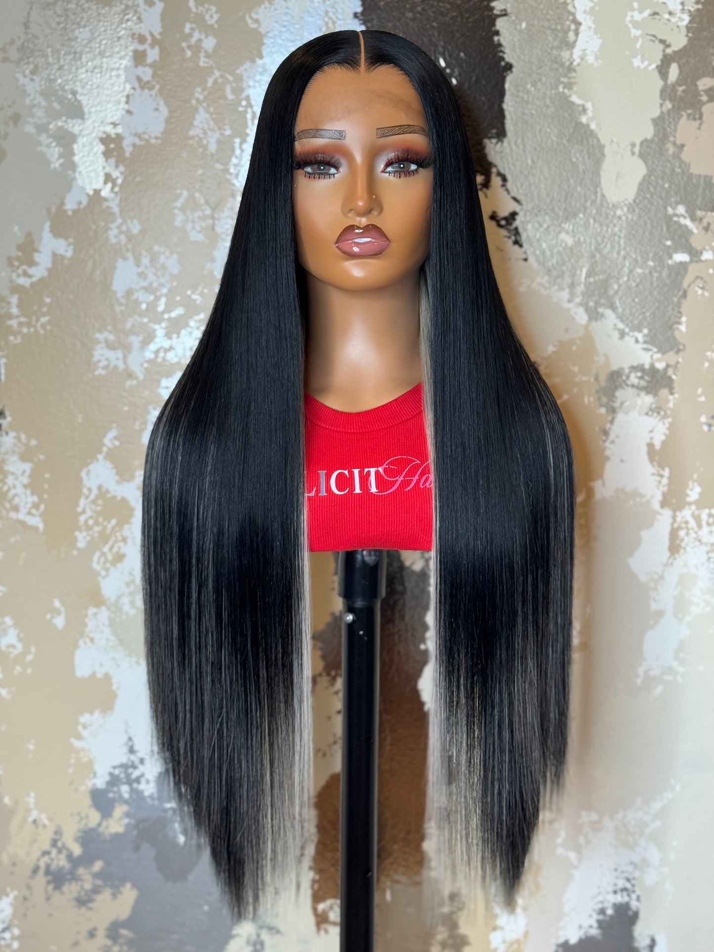 Jet Black + Faux Highlights